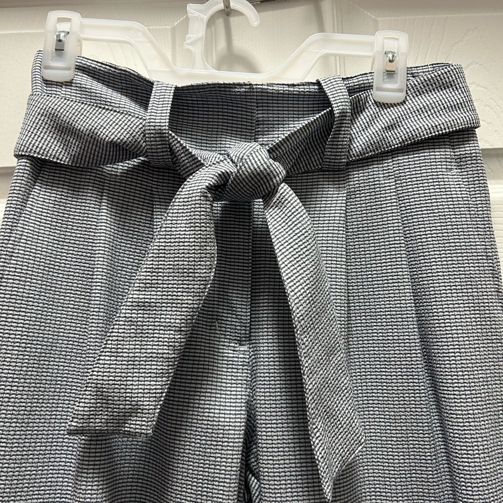 Calvin Klein High-Waisted Tie Belt Pants